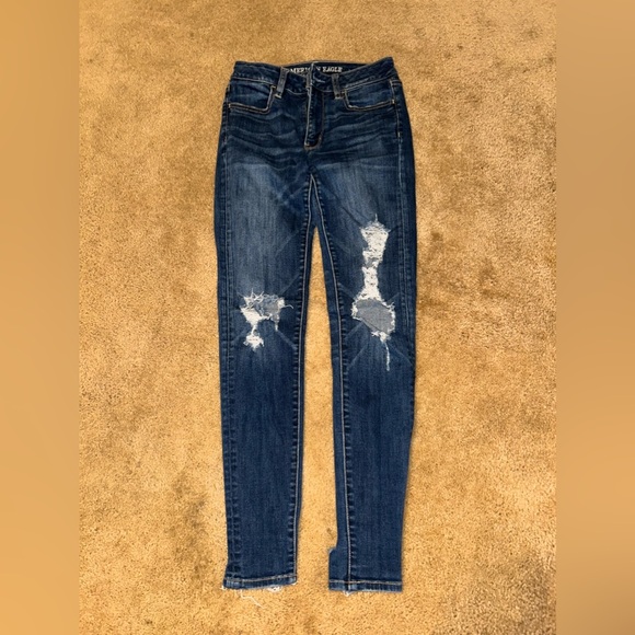 american eagle jeans size 2 hi-rise - Picture 1 of 4